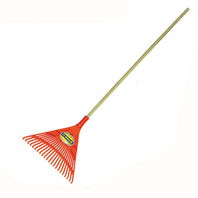 Raquette de jardin à poignée en bois pour 22 tonnes Distribution de feuilles de plastique