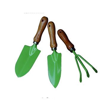 Ensemble d'outils de jardinage essentiels 3 PCS Manche en bois Mini pelle/raquette/épée pour plantes à fleurs