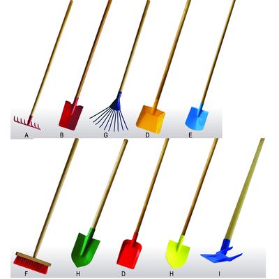 10 pièces d'outils de jardinage avec poignée en bois