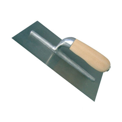 Trouille de plâtrage à poignée en bois en acier au carbone en acier inoxydable à base d'aluminium