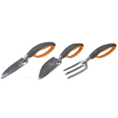 Outil de jardinage comprenant une fourchette 3 pièces lourdes charge de la pelle à truelle à main avec une grande prise