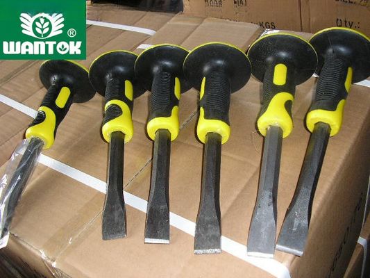 Chisel professionnel de maçonnerie avec garde à main 12 pouces Chisel de roche à extrémité plate