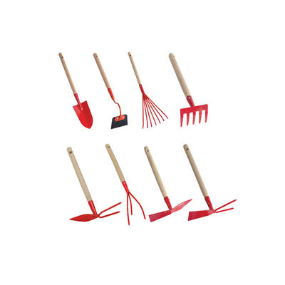 8 pièces de petits outils à main/outils de jardin avec le même manche en bois en acier au carbone que l'échantillon